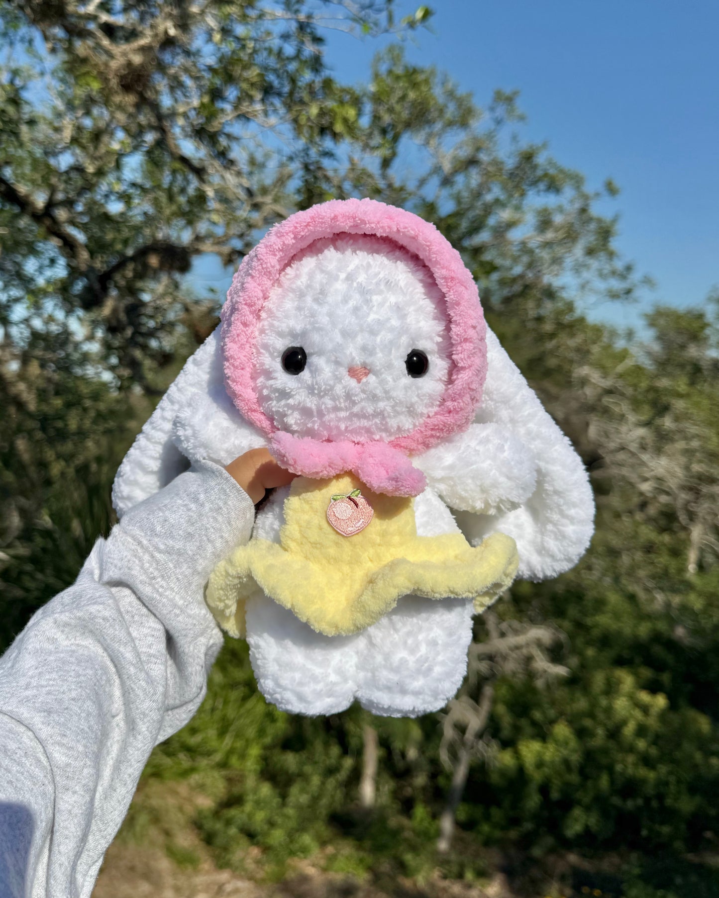 Crochet Headscarf & Dress Bunny Plushie