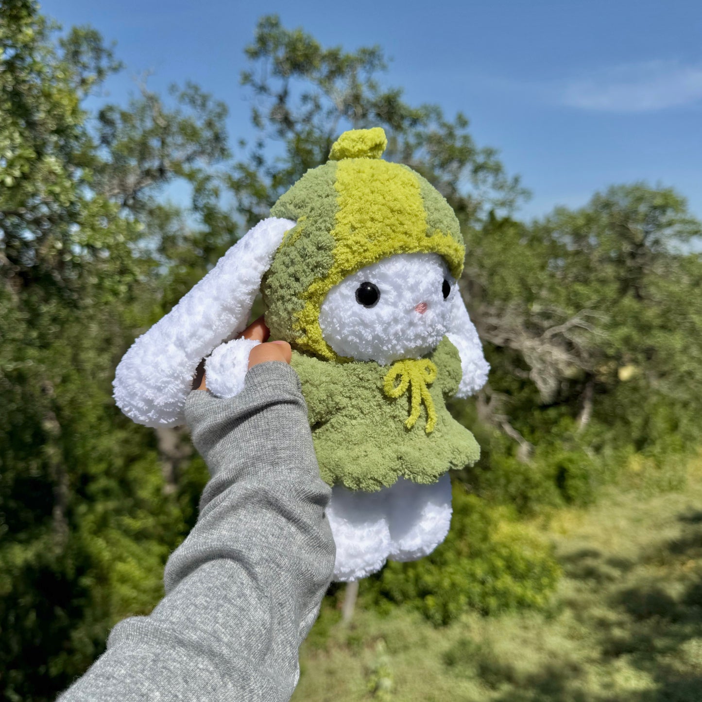 Crochet Watermelon Bunny Plushie