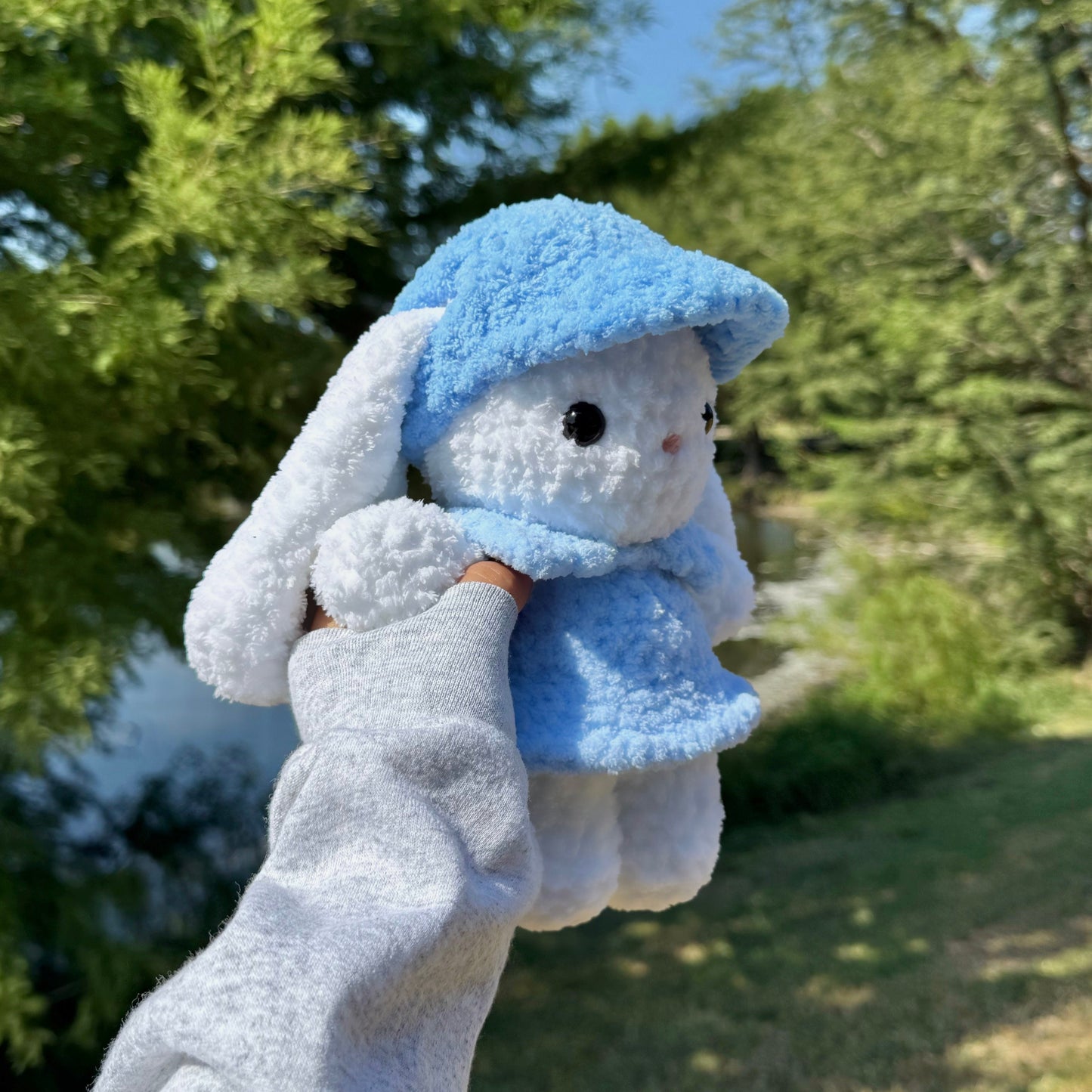 Crochet Baseball Hat Bunny Plushie