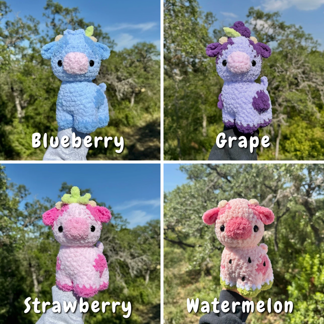8 in 1 Fruit Baby Cows Crochet Pattern | 8 Fruit Baby Cows