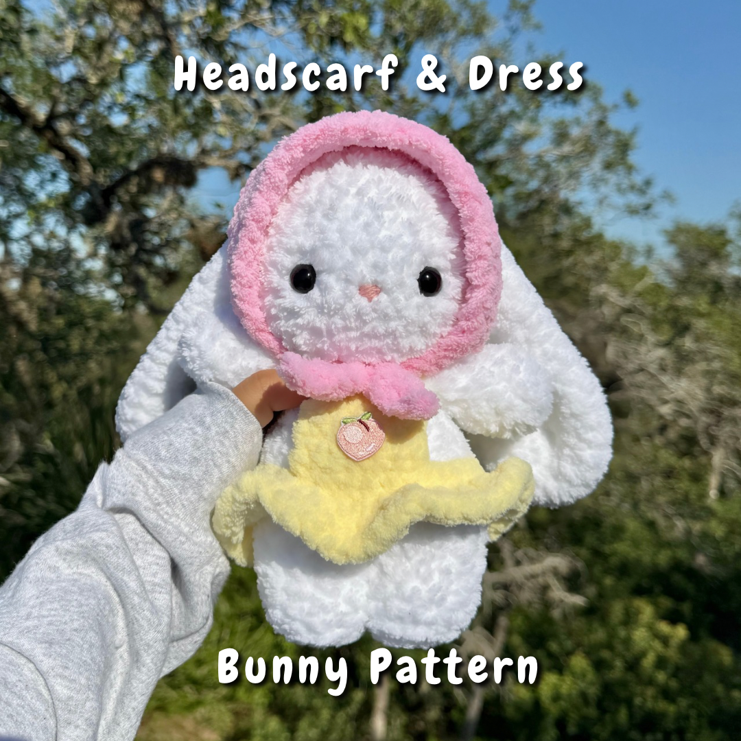 Headscarf & Flowy Dress Bunny Crochet Pattern – Sweetpeaplush
