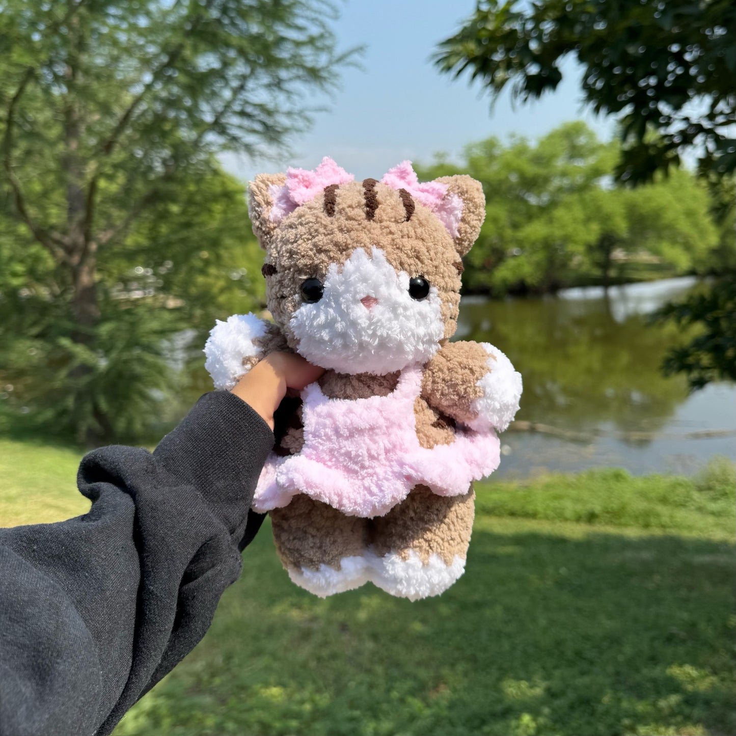 Clothing Kitties Crochet Pattern | Tabby Kitty + Tuxedo Kitty