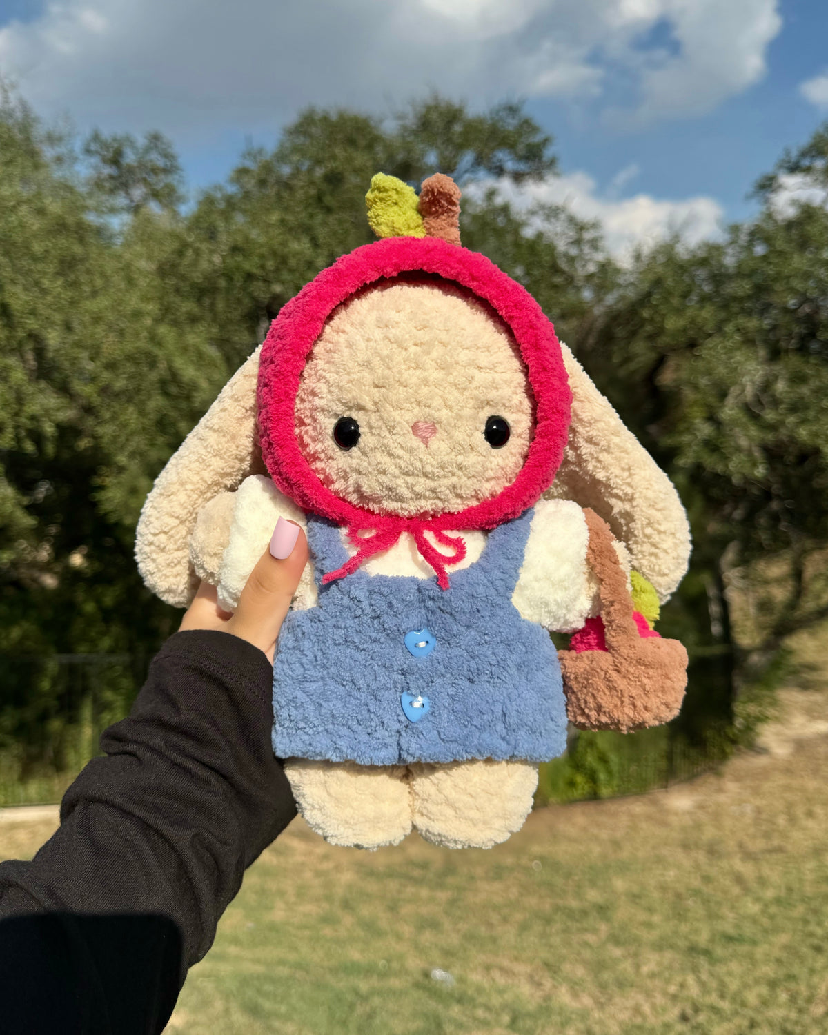 Apple Picking Bunny Plushie