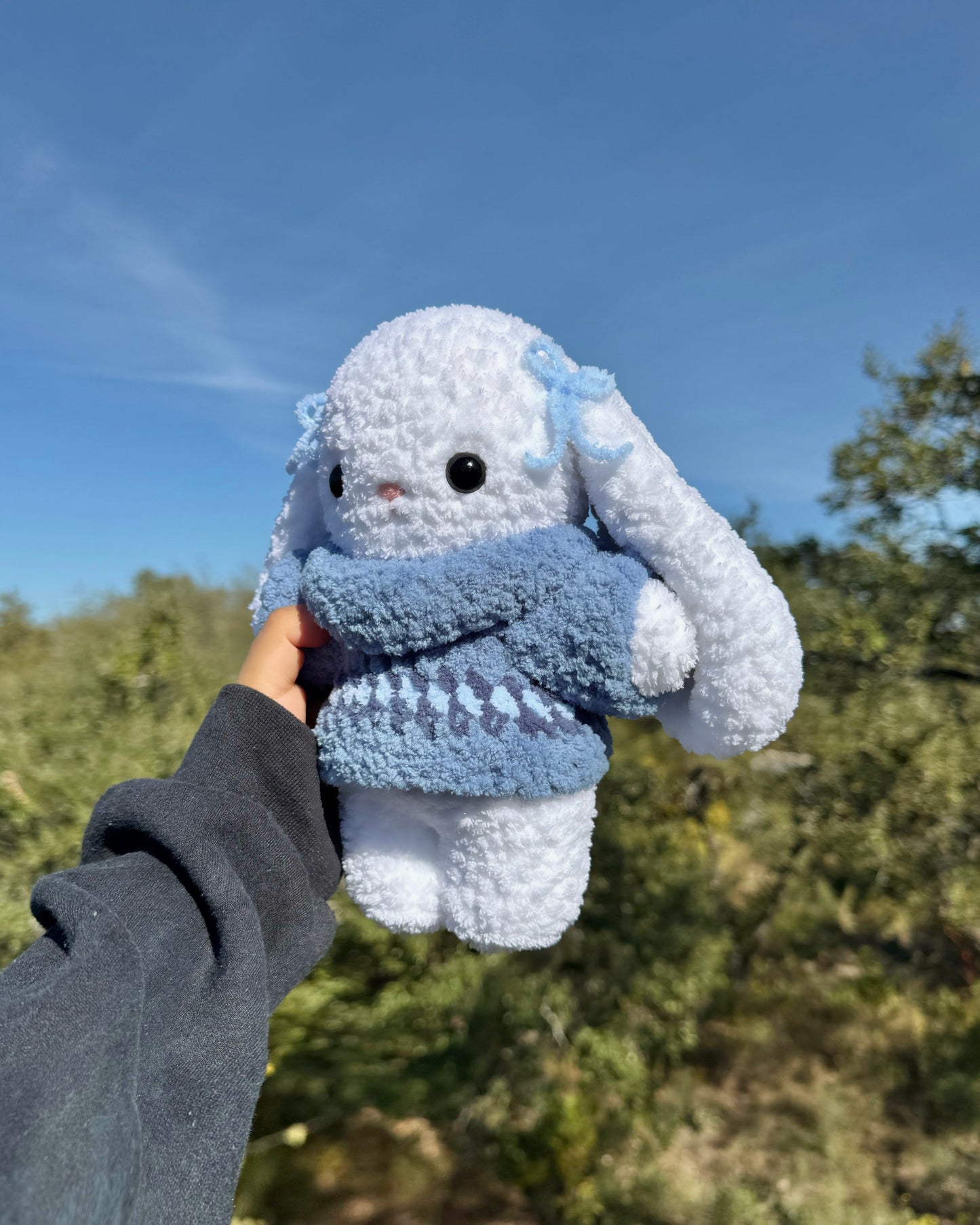 Crochet Turtleneck Bunny Plushie