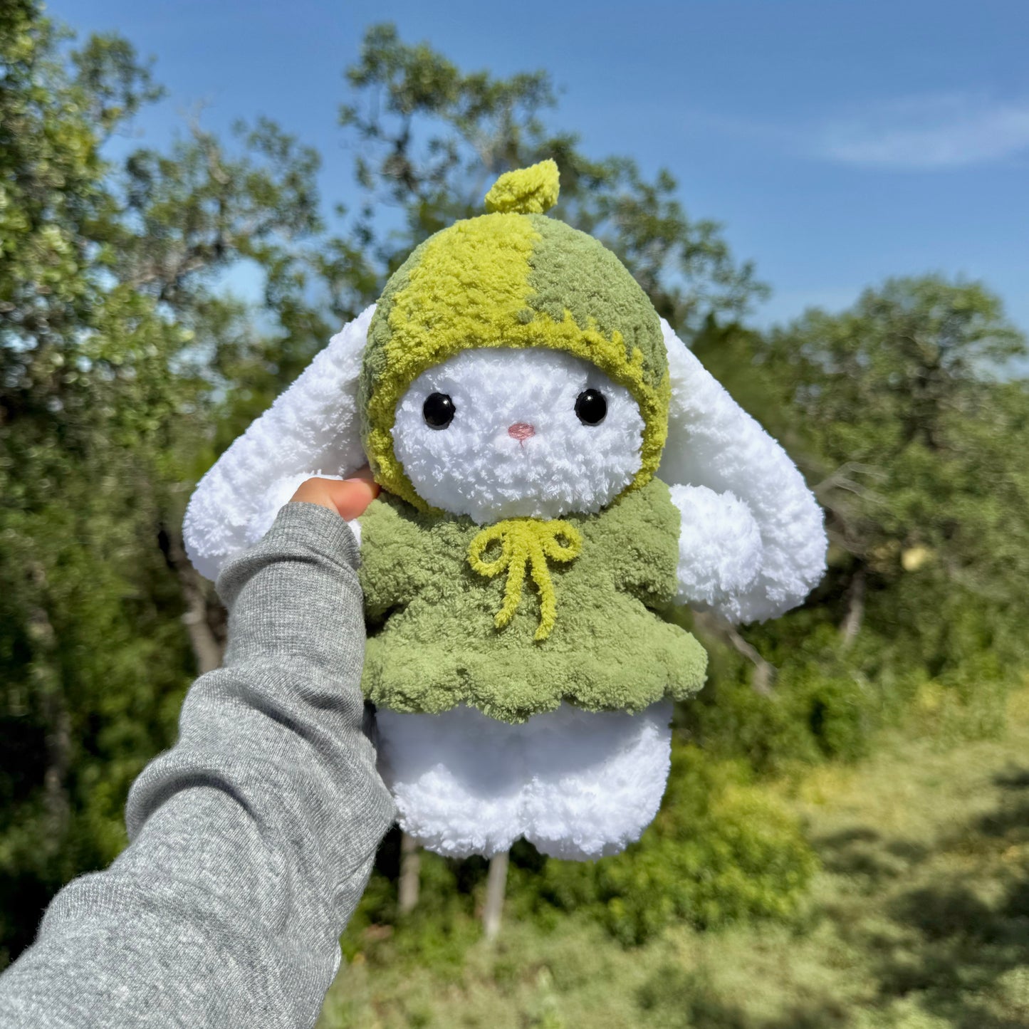 Crochet Watermelon Bunny Plushie
