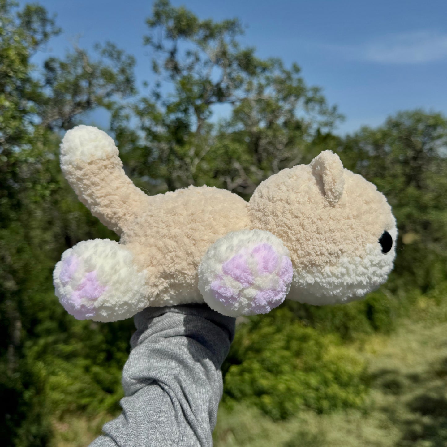 Crochet Splooting Cat Plushie