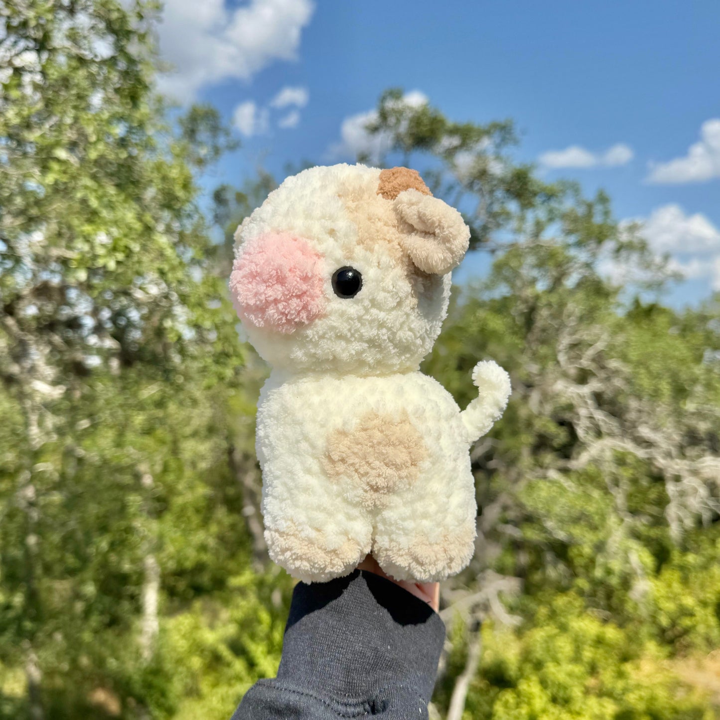 Crochet Brown Baby Cow Plushie