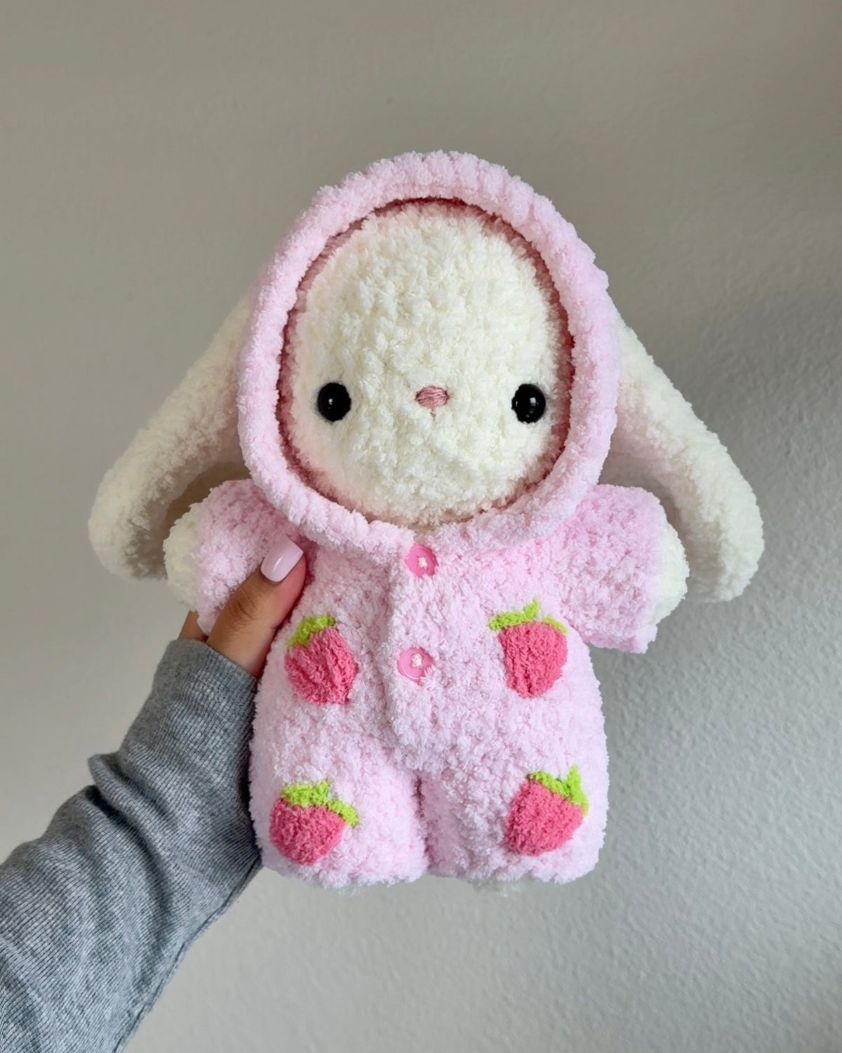 Strawberry Pajama Bunny Plushie