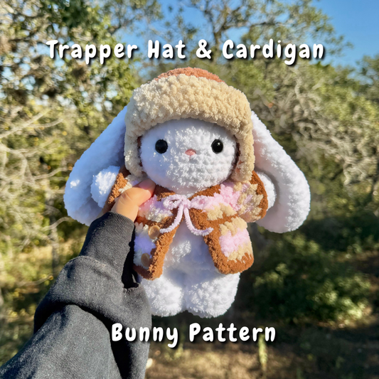 Trapper Hat & Cardigan Bunny Crochet Pattern