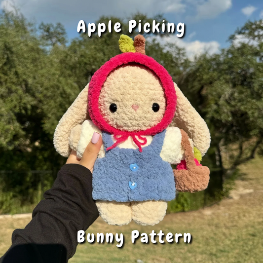 Apple Picking Bunny Crochet Pattern