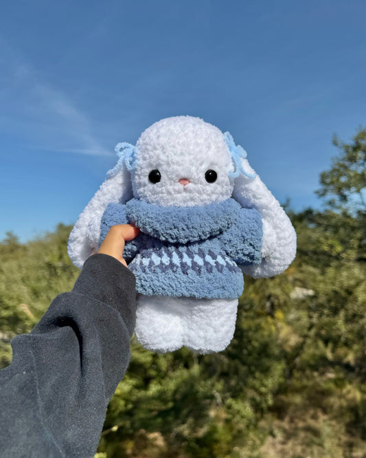 Crochet Turtleneck Bunny Plushie