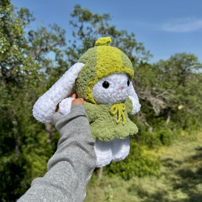 Crochet Watermelon Bunny Plushie