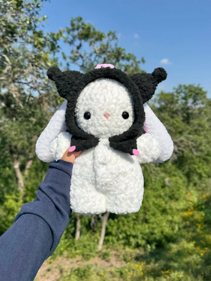 Jester Hat Pajama Bunny Plushie + Free Sticker & Character Card