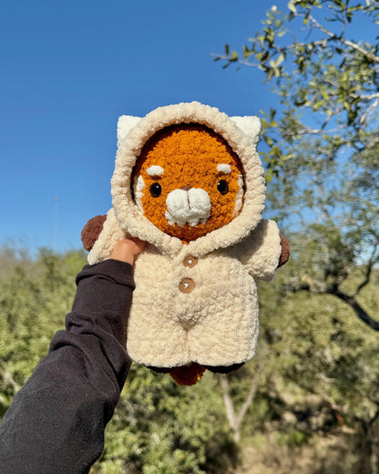 Crochet Pajama Red Panda Plushie