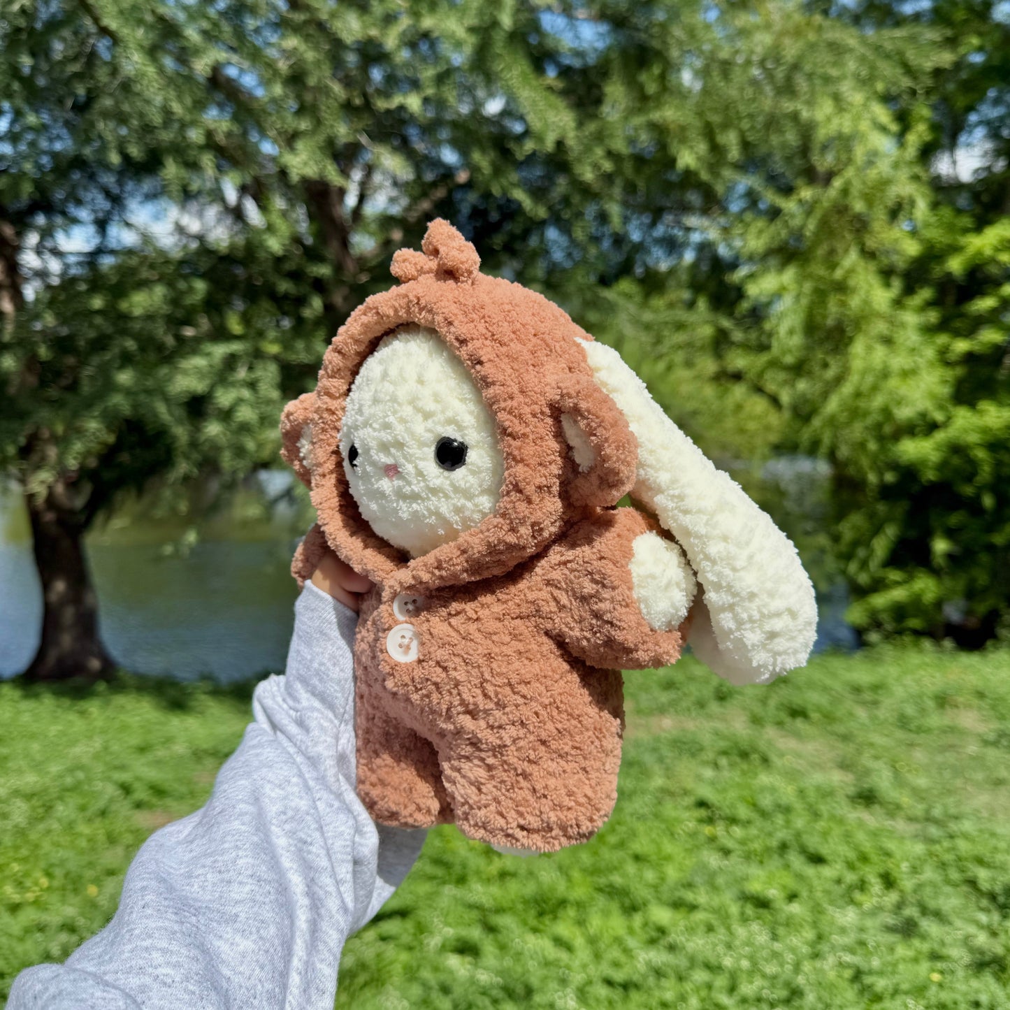 Crochet Monkey Pajama Bunny Plushie