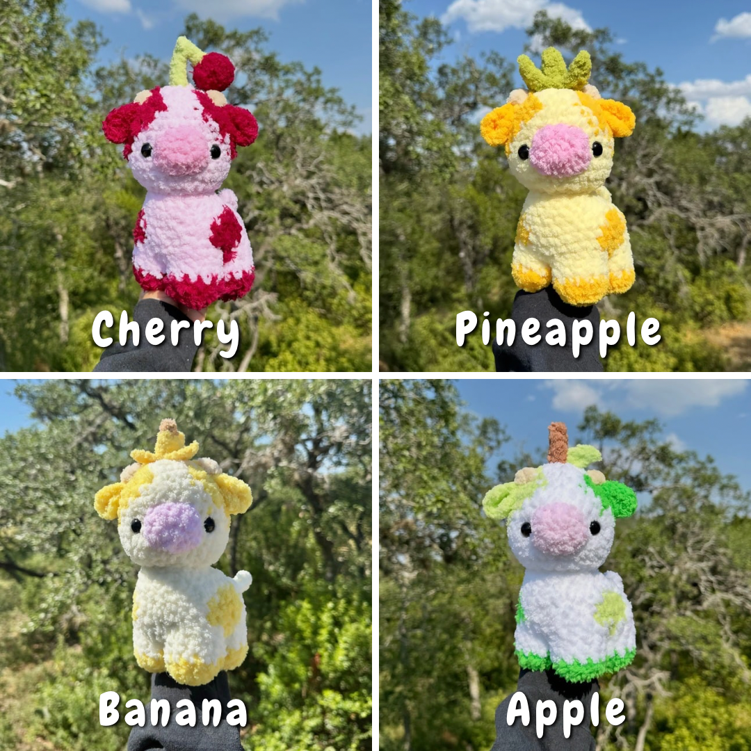 8 in 1 Fruit Baby Cows Crochet Pattern | 8 Fruit Baby Cows