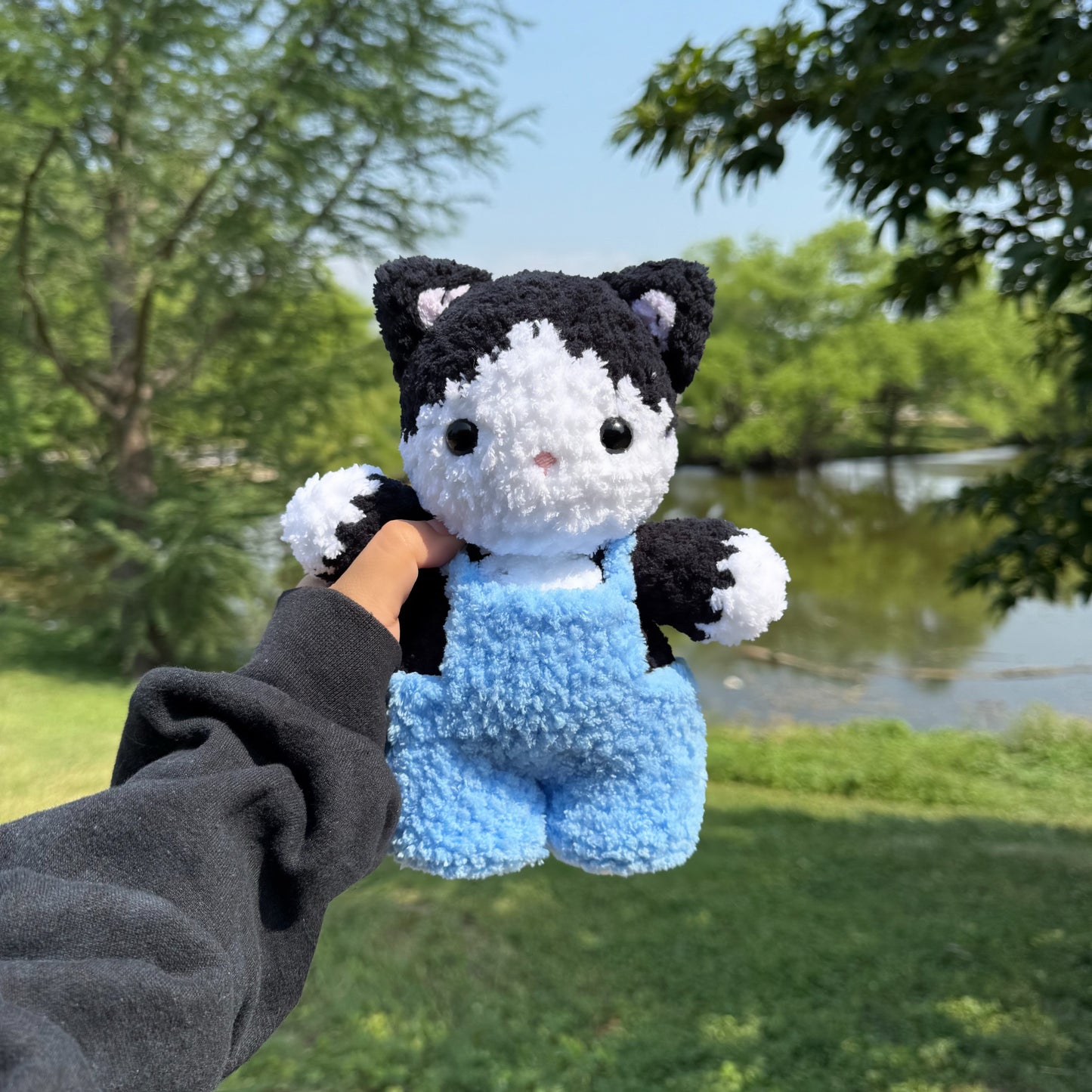 Clothing Kitties Crochet Pattern | Tabby Kitty + Tuxedo Kitty
