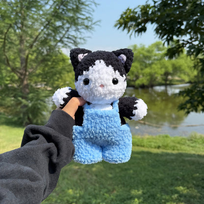 Clothing Kitties Crochet Pattern | Tabby Kitty + Tuxedo Kitty