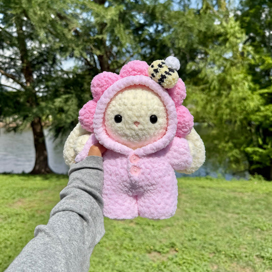 Crochet Flower Bunny Plushie
