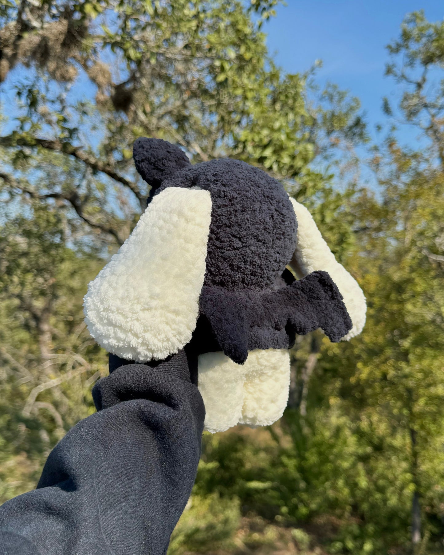 Crochet Bat Hoodie Bunny Plushie