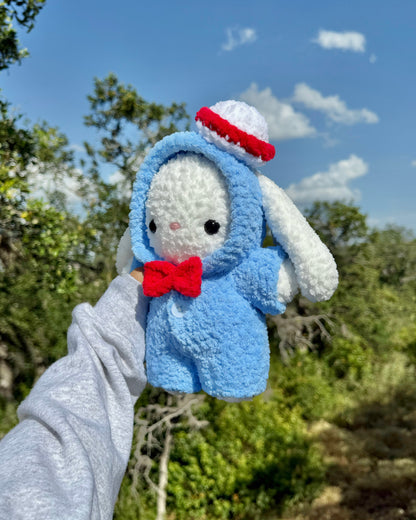 Tuxedo Penguin Pajama Bunny Plushie + Free Sticker & Character Card