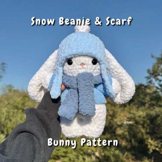 Snow Beanie & Scarf Bunny Crochet Pattern