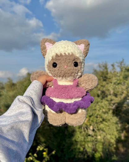 Crochet Siamese Kitty Plushie