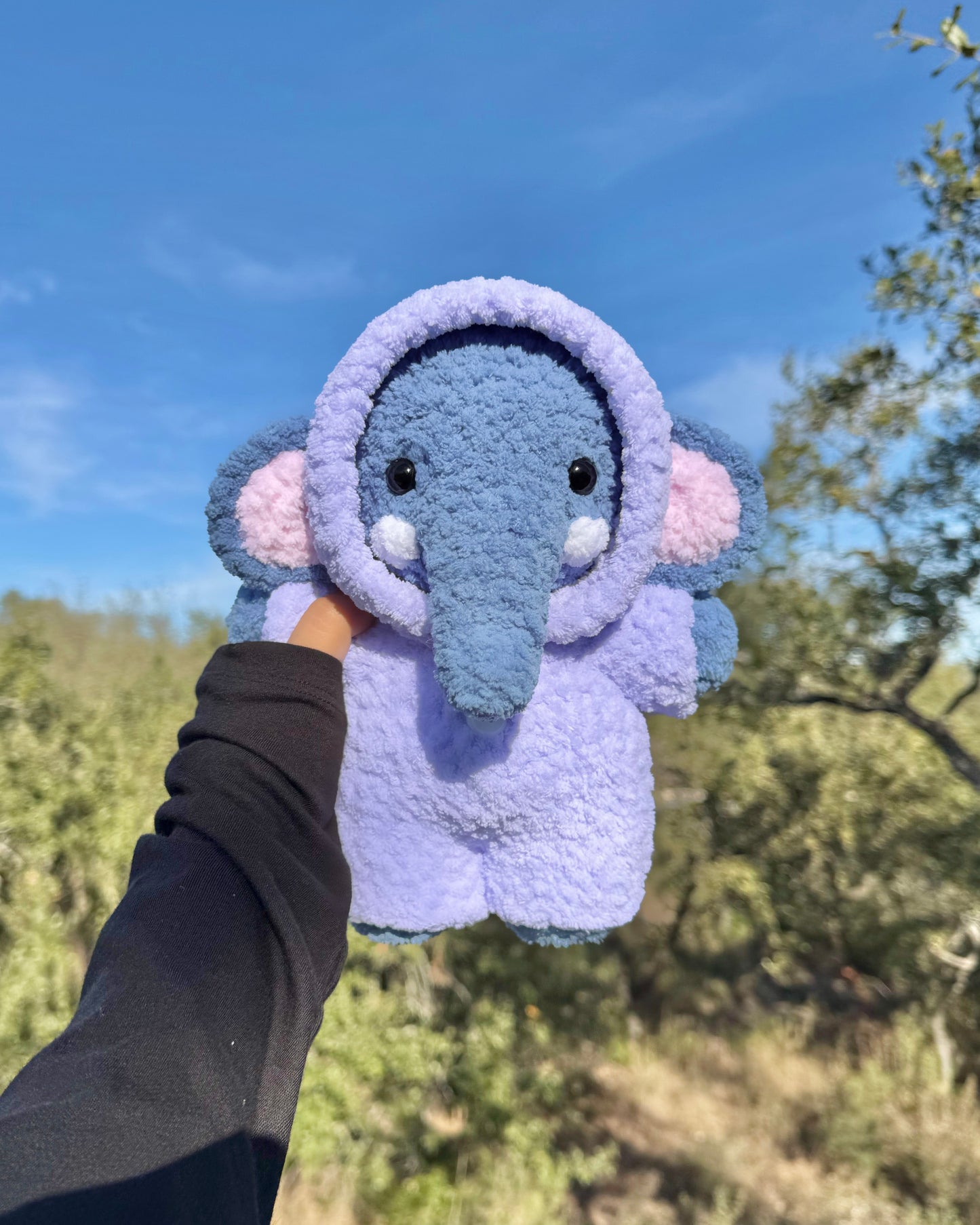 Crochet Pajama Elephant Plushie