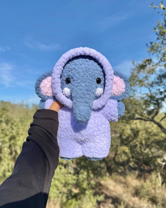 Crochet Pajama Elephant Plushie