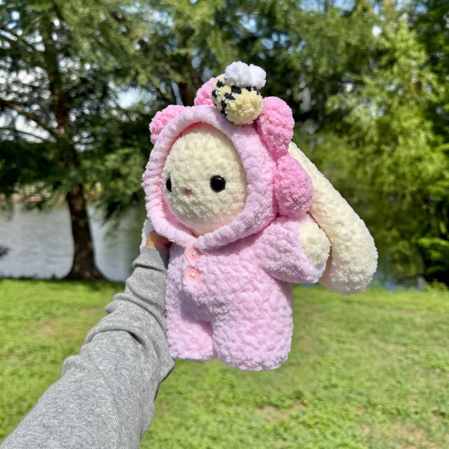 Crochet Flower Bunny Plushie