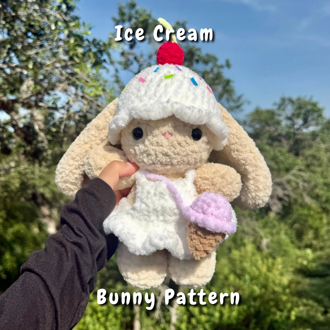 Ice Cream Bunny Crochet Pattern