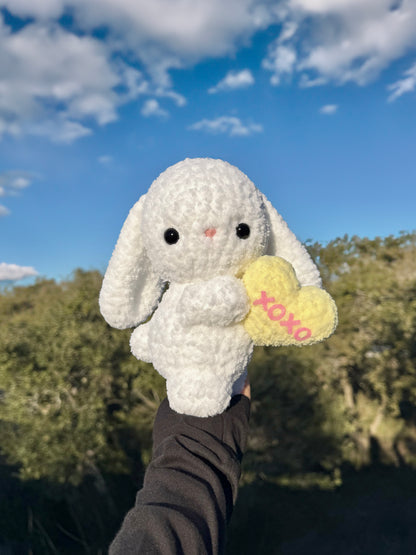 Crochet Sweetheart Bunny Plushie