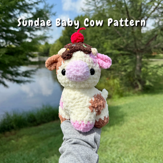 Sundae Baby Cow Crochet Pattern