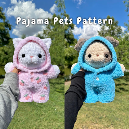 Pajama Pets Crochet Pattern | Kitty & Puppy + Pajama