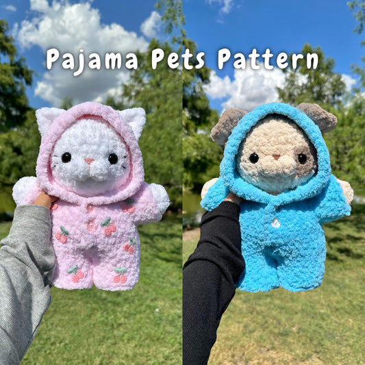 Pajama Pets Crochet Pattern | Kitty & Puppy + Pajama