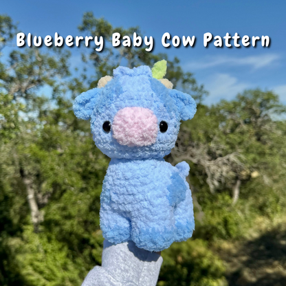 Blueberry Baby Cow Crochet Pattern