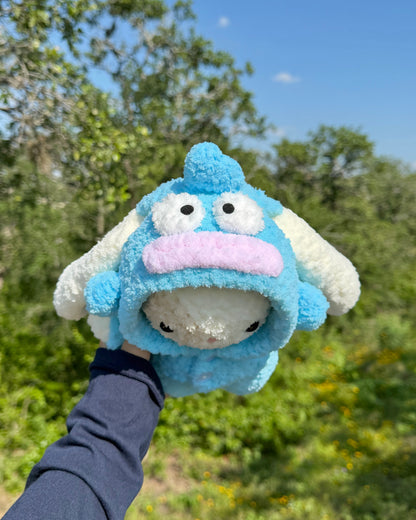 Blue Fish Pajama Bunny Plushie + Free Sticker & Character Card