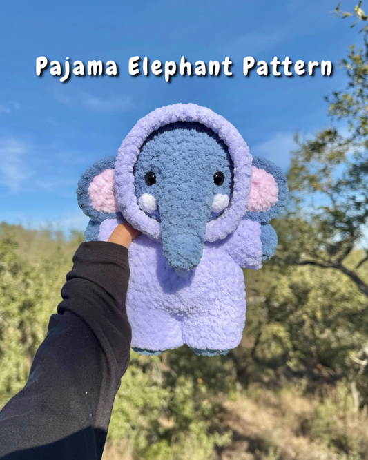 Pajama Elephant Crochet Pattern | Elephant + Pajama
