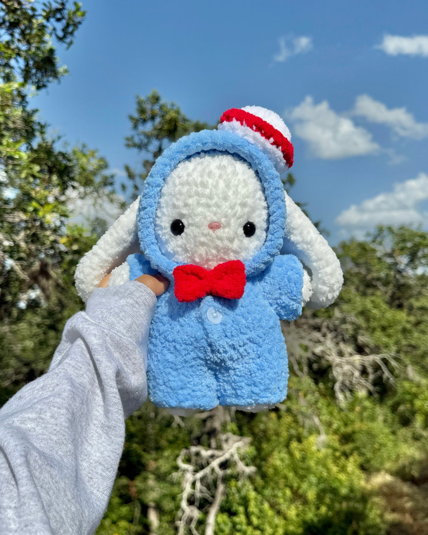 Tuxedo Penguin Pajama Bunny Plushie + Free Sticker & Character Card