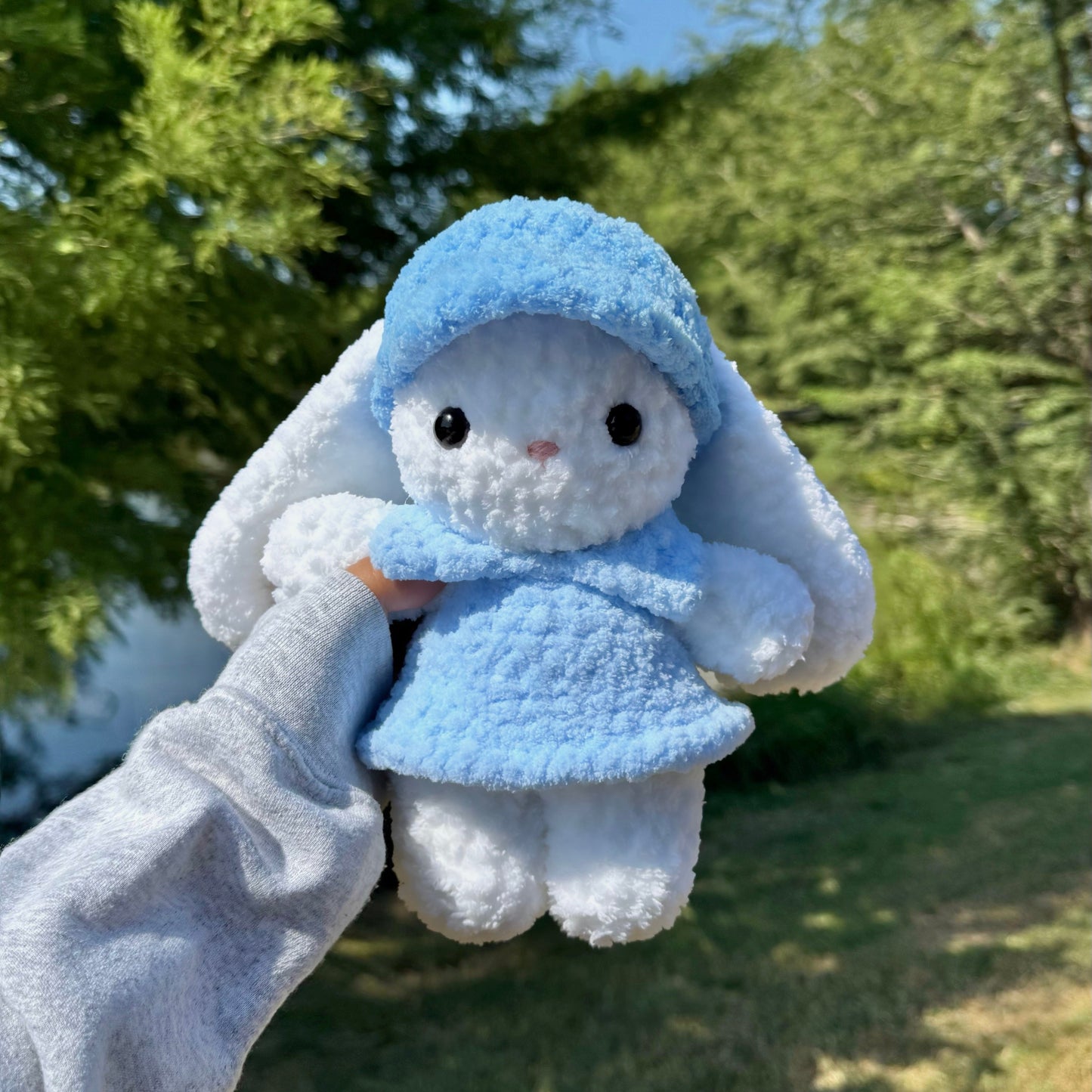 Crochet Baseball Hat Bunny Plushie