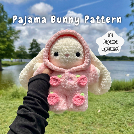 18 in 1 Pajama Bunny Crochet Pattern | Bunny + Pajama