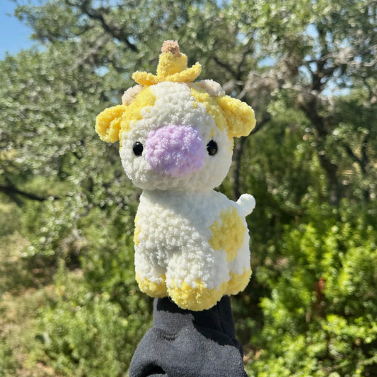 Crochet Banana Baby Cow Plushie