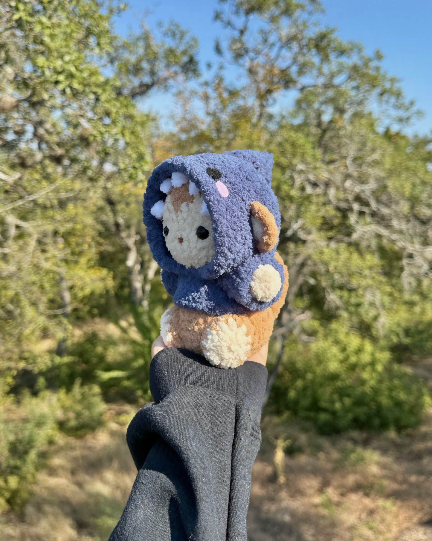 Crochet Shark Hoodie Monkey Plushie