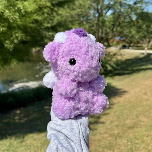 Crochet Purple Baby Dragon Plushie