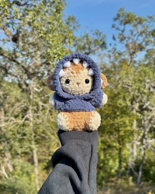 Crochet Shark Hoodie Monkey Plushie