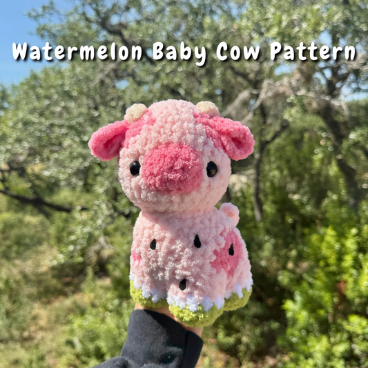Watermelon Baby Cow Crochet Pattern