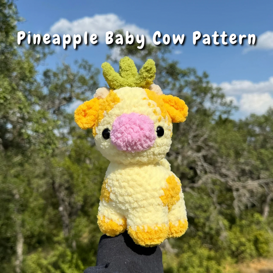 Pineapple Baby Cow Crochet Pattern