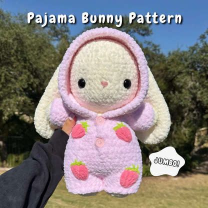 Jumbo Pajama Bunny Crochet Pattern | Bunny + Pajama