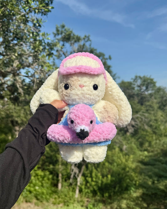 Crochet Scuba & Floatie Bunny Plushie