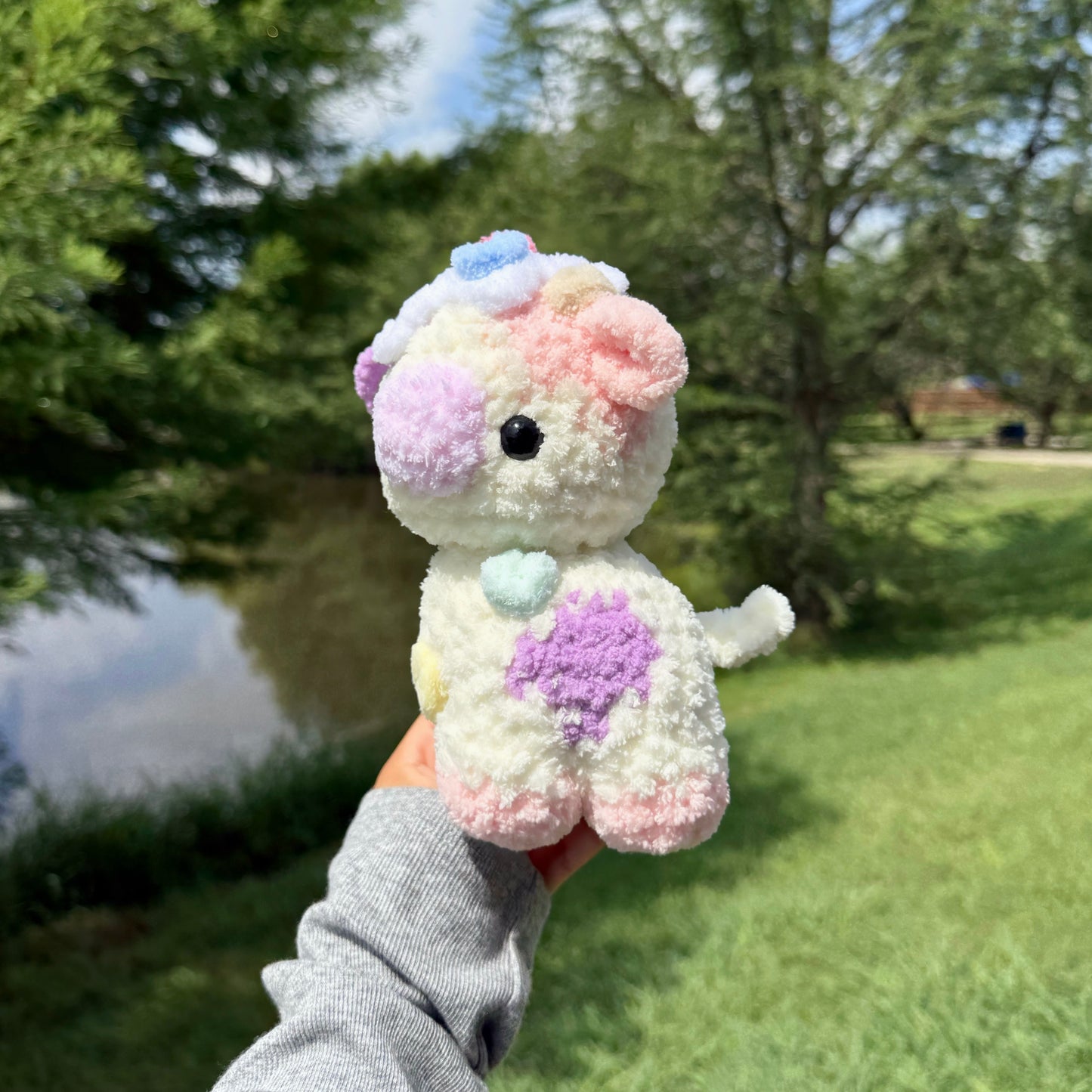 Crochet Cereal Baby Cow Plushie